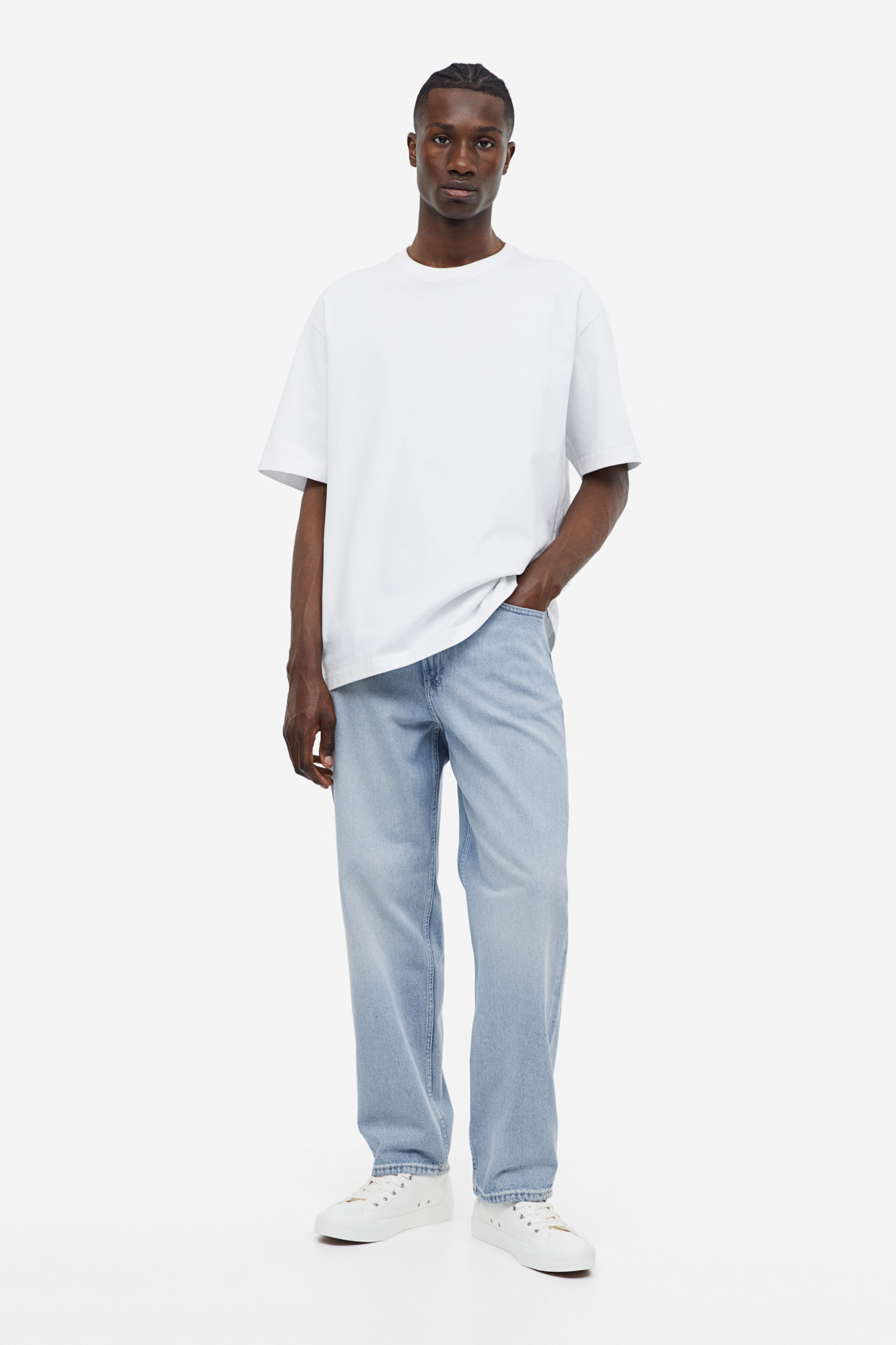 Loose Jeans - Light denim blue - Men | H&M UAE