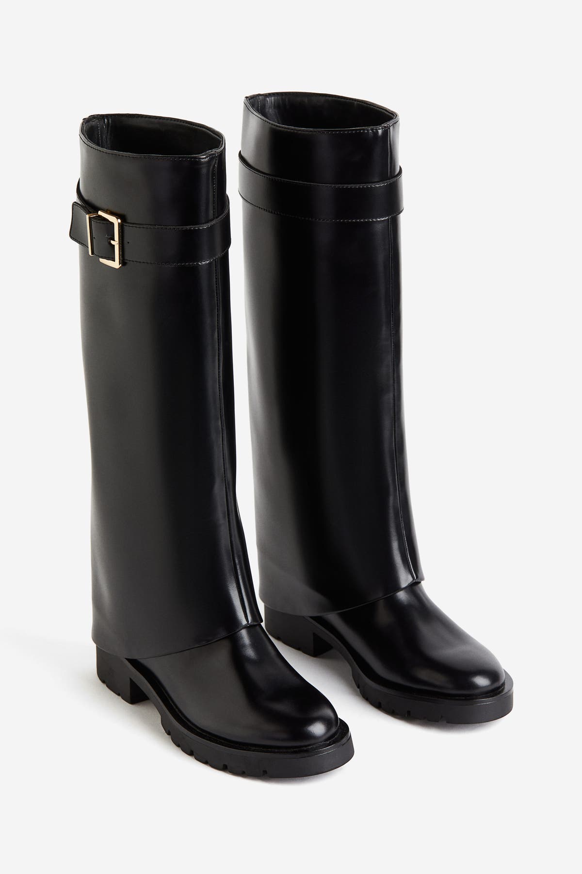 Knee High Boots Faux Leather Ankle Boots Monki Knee-high Boots H&M UAE