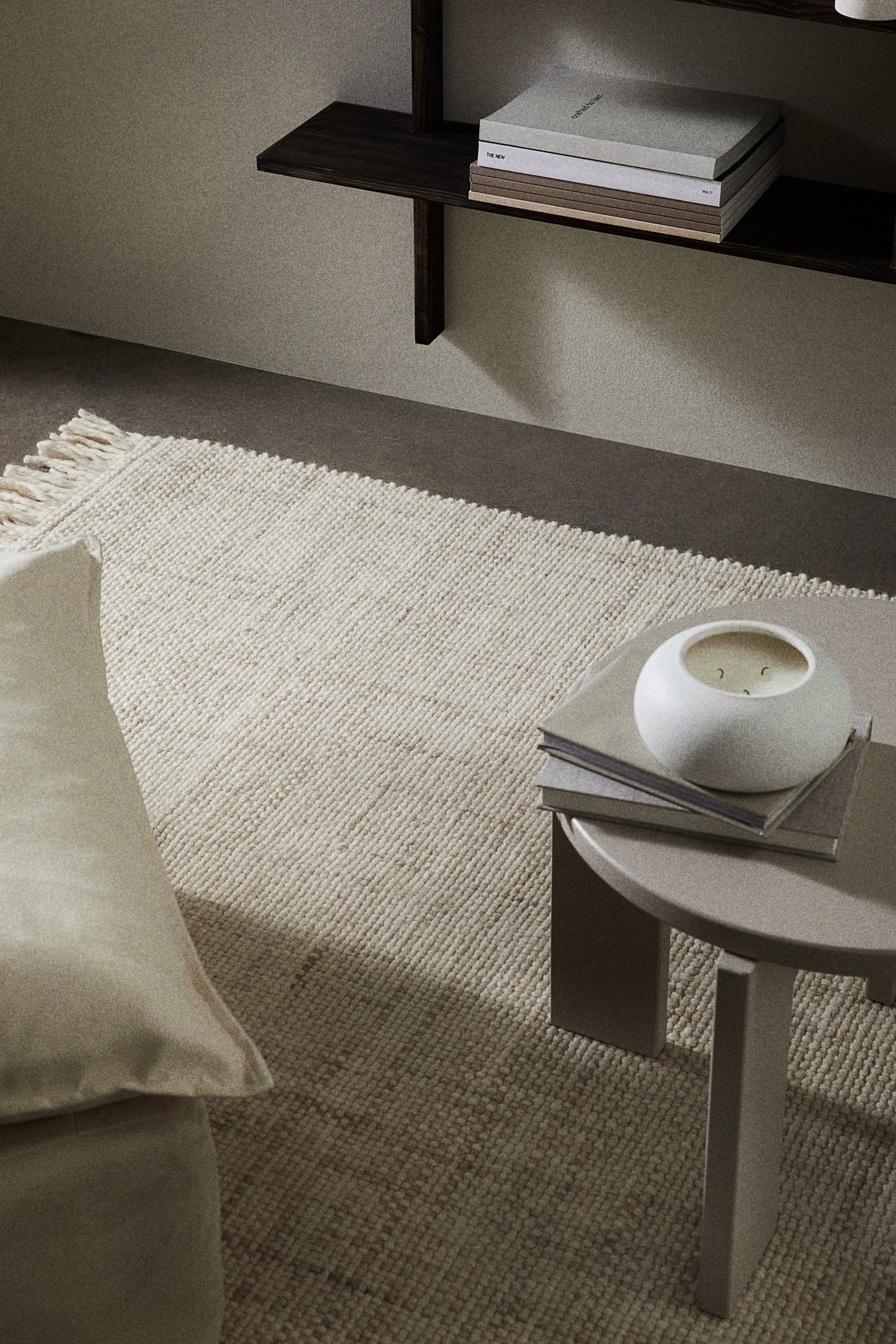 Fringed Wool-blend Rug | H&M UAE