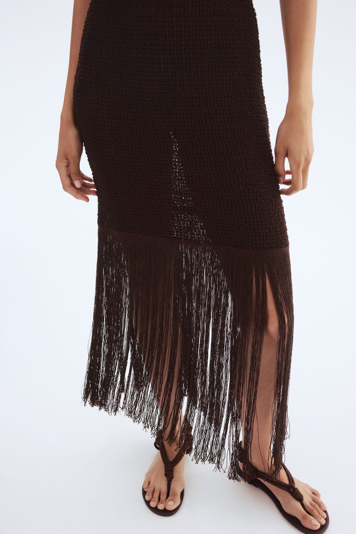 fringe knitted dress h&m Fringed Middle school